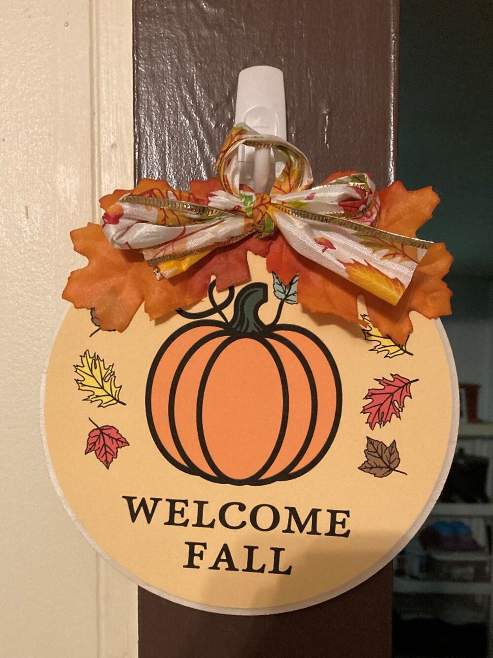 Handcrafted "Welcome Fall" Sign
